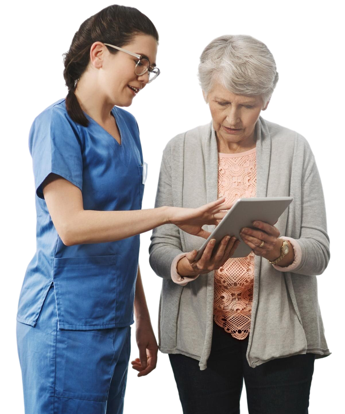 Teresa.AI Schritt-für-Schritt Anleitung - Zwei Personen mit Tablet